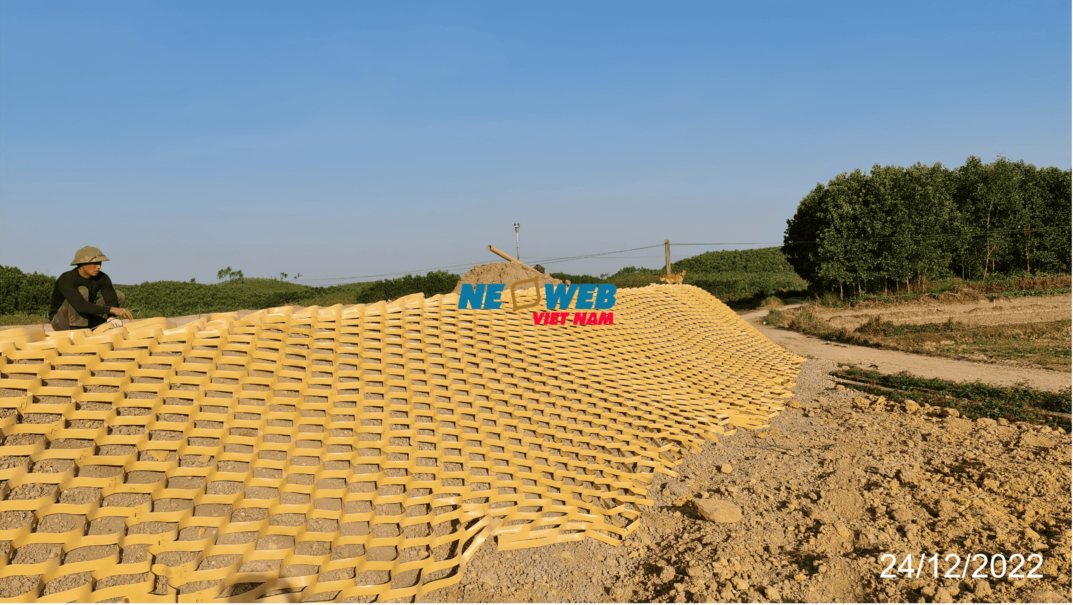 Gia cố bảo vệ mái chèn đất trồng cỏ, huyện Đầm Hà, Quảng Ninh